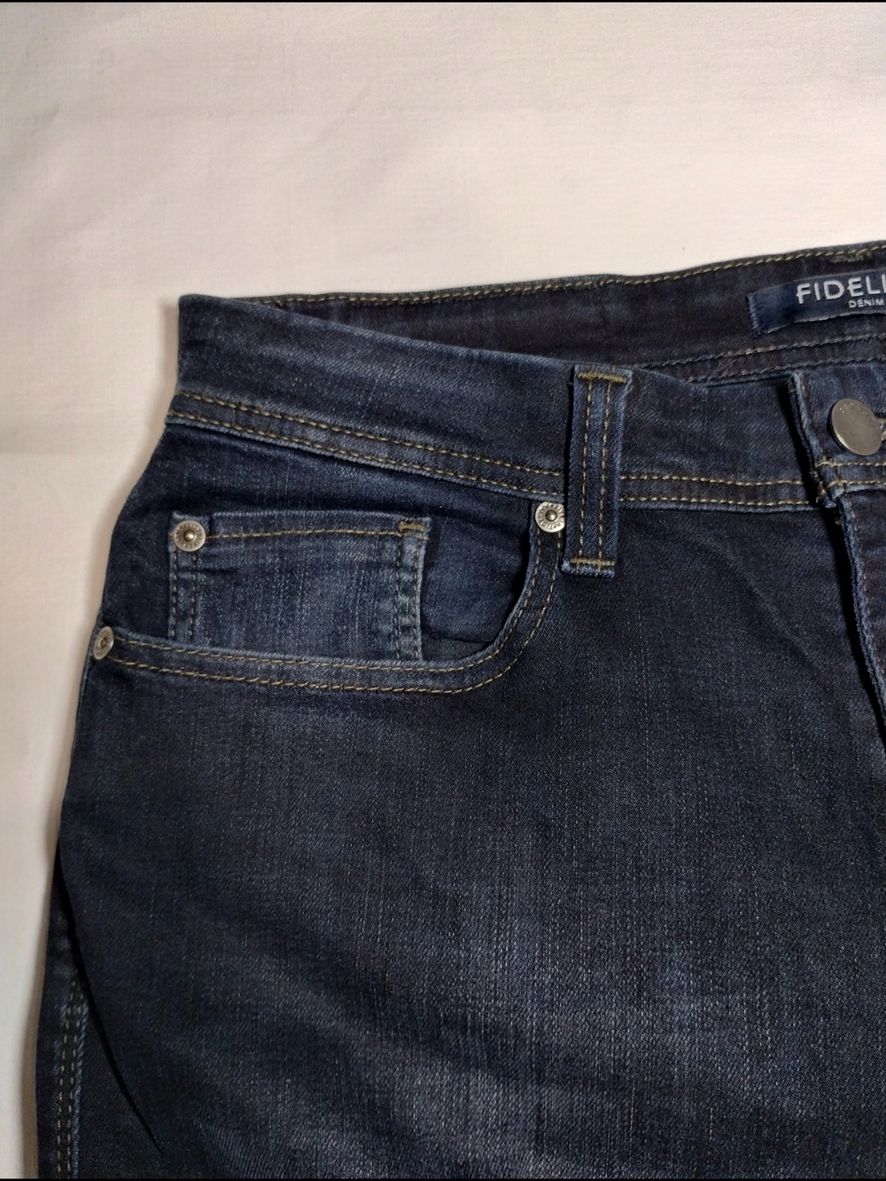 Fidelity Men's Dark Blue Slim Straight Jeans - Picture 10 of 15